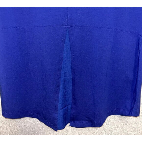Isaac Mizrahi Live! Mixed Media Crew Neck Top w/ Back Detail Women Sz S Blue - Picture 8 of 8